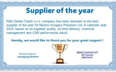 Získali jsme ocenění „Best Supplier of the Year“